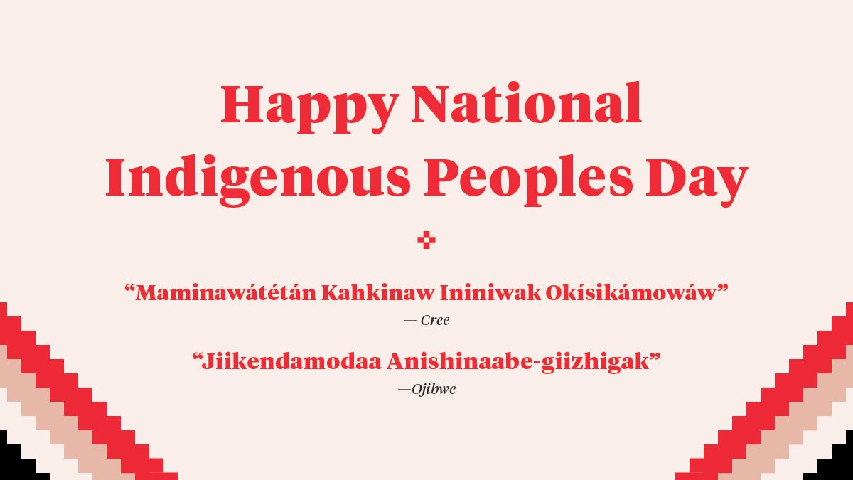 On #NationalIndigenousPeoplesDay and every day, we celebrate the heritage, diverse cultures, and outstanding achievements of First Nations, Inuit, and Métis Peoples in our University community, across Canada, and around the world.