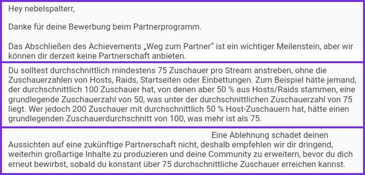 sonnentod's tweet photo. Hiermit schieß ich mir selbst ins Bein, aber ich hab erstmal keinen Bock mehr. 
Klar hat @TwitchDE das Hausrecht, jedoch sind diese nicht nachvollziehbaren Mails belastend. Danke z.B. für dieses tolle Beispiel in der Absage, hab das mal für die letzten 4 Monate nachgerechnet. https://t.co/NIVNZ9l6yr