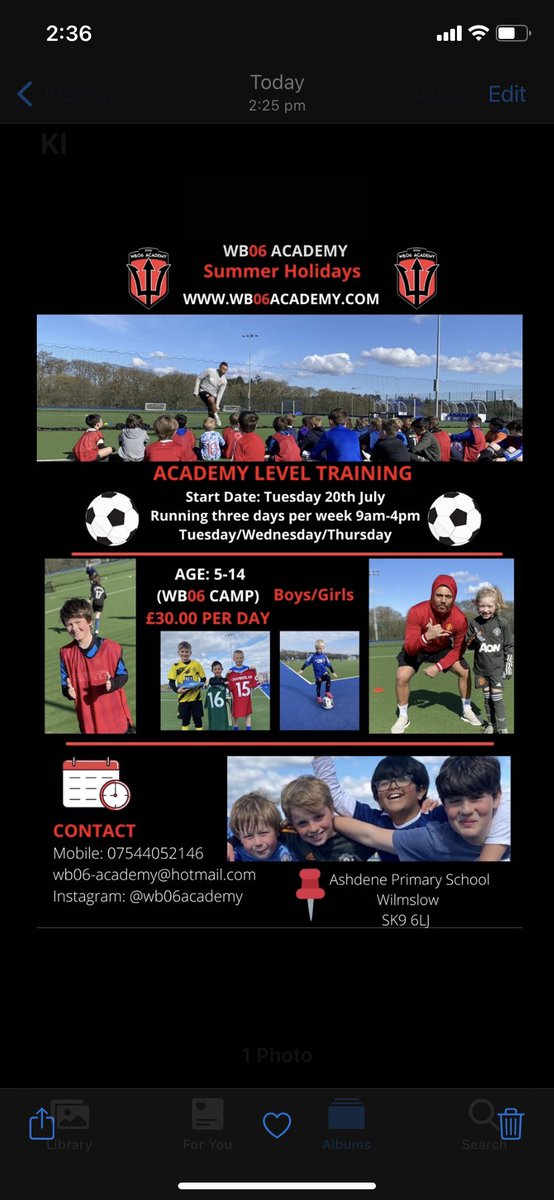 Wb06Academy's tweet photo. Summer Holidays Camp Wilmslow‼️

📍 @AshdenePrimary 

Starting Tuesday 20th July‼️

All bookings taken directly through WB06 via Phone/Email

Get in touch to get booked on now 👇

07544 052146

wb06-academy@hotmail.com

⚽️⚽️⚽️⚽️⚽️

#wilmslow #SummerCamp #football https://t.co/qfM1c4jua5