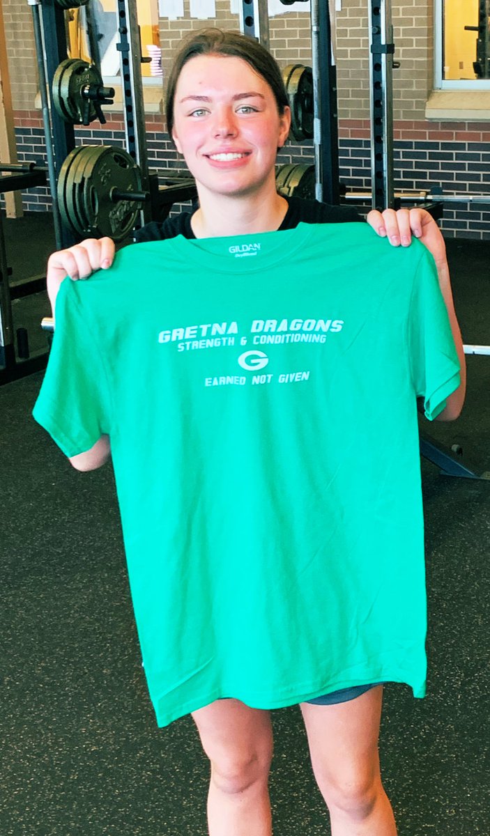 GretnaLadyHoops's tweet photo. Congratulations to Sydney Burns - Last weeks Wentz’s Weight Room Athlete of the Week! Great job pushing yourself and leading by example in the Weight Room, Sydney! #earnednotgiven https://t.co/KplxI78VeN