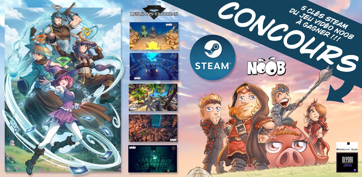 Olydri_Fournier's tweet photo. Petit concours RT + FOLLOW @Olydri_Fournier pour remporter l'une des 5 clés du jeu vidéo NOOB qui sera en accès anticipé sur #Steam le 30 juin (jour du tirage au sort) : https://t.co/K005e9wGLN 👀 

N'oubliez pas de l'ajouter à votre liste de souhaits svp. 🥰 #NoobRPG https://t.co/S55ASppdlC