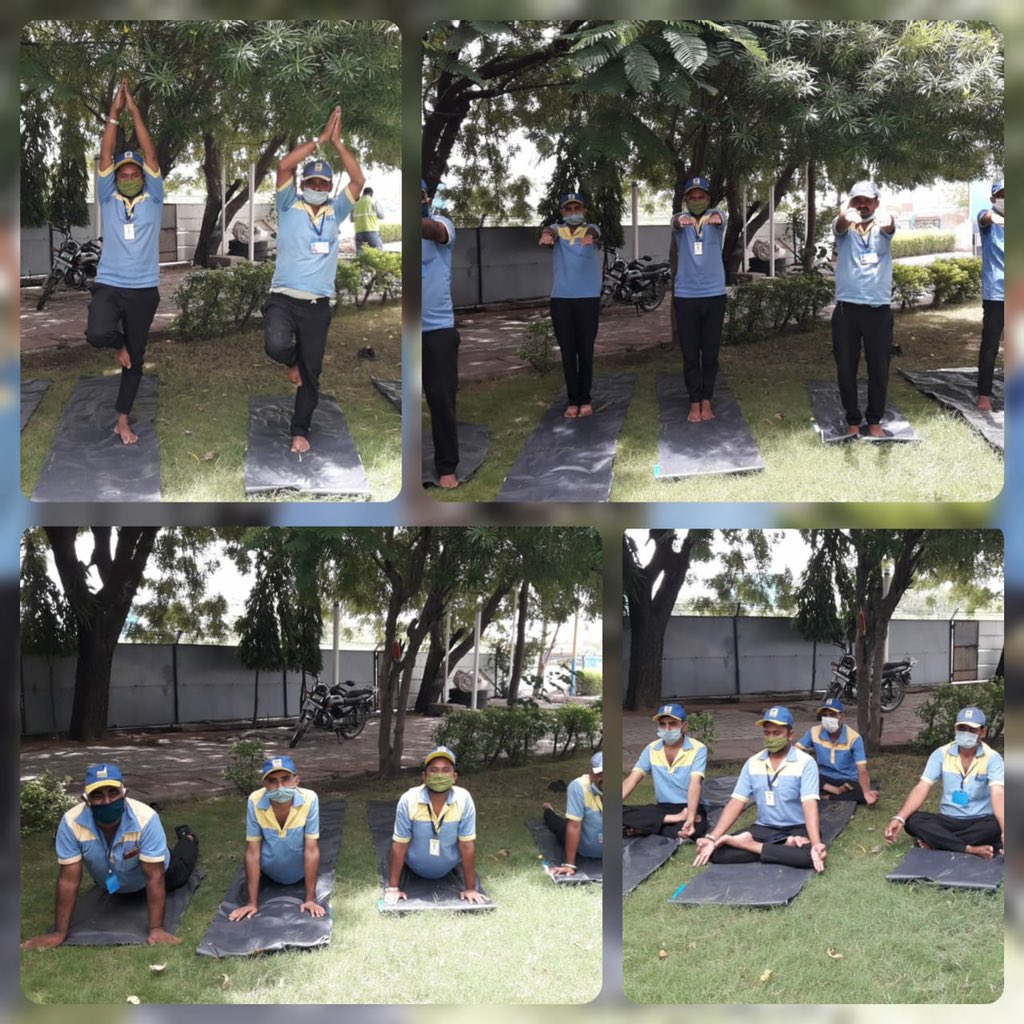 A healthy mind breeds healthy body , our driveway sales man practice yoga on #InternationalDayOfYoga at BP MOTICHIRAI DIST KUTCH @BPCLRetail @BPCLimited @KhampariyaA @TushPai @KapilPotadar