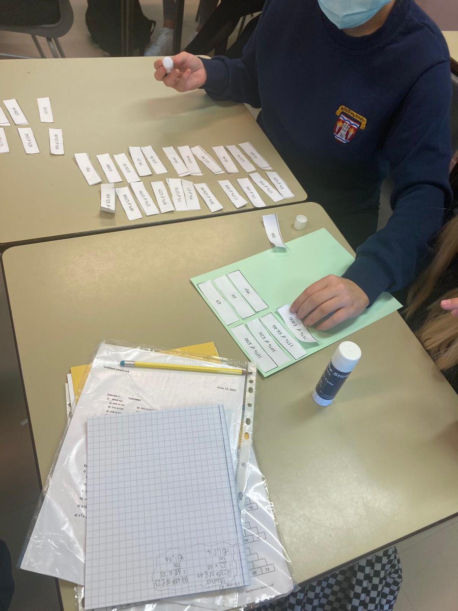 Hazlehead_maths's tweet photo. 3X3 worked together to complete a matching activity. Lots of tricky percentages of quantities were worked out using good communication and teamwork! Well done!π @Coop_Learn #shoulderpartners #matching #percentages https://t.co/onvyQ6cEta