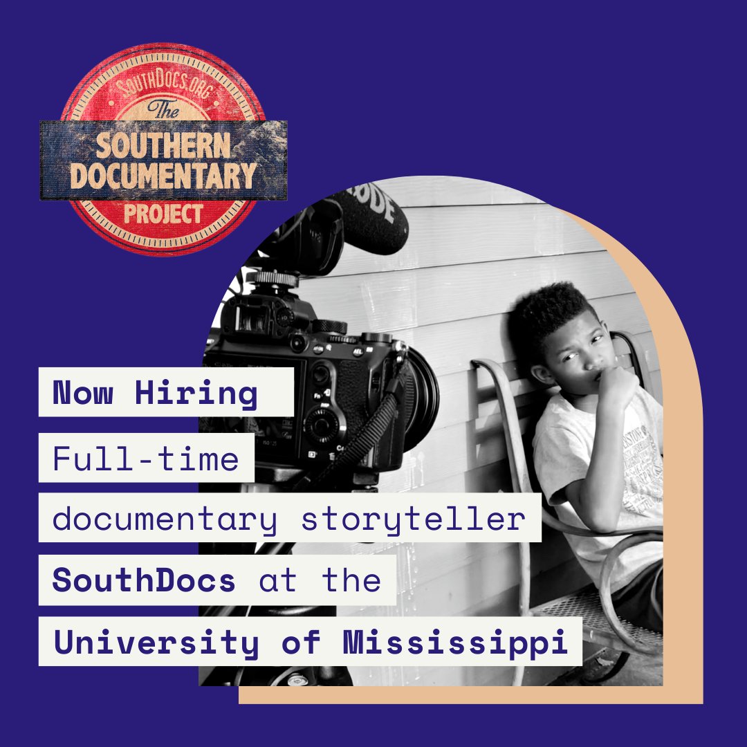 Are you a documentary filmmaker, photographer, or audio producer? Are you looking for a great job telling stories and training the next generation? Look no further! Check out southdocs.org/producer-direc… for details. This position will fill soon so apply today or pass this on!