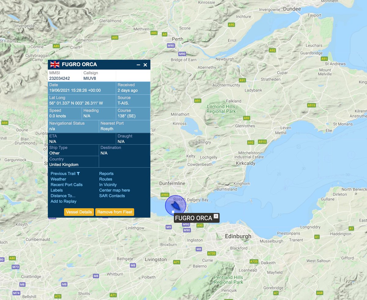 JCDAmos's tweet photo. And if you're near the Firth of Forth currently, watch out for this bright red roboboat. It's part of @Fugro's new #BlueEssence fleet of Uncrewed Surface Vessels (USVs). It's based on the @xprize-winning @InfoSEAKIT #MaxLimer. @seabed2030 #worldhydrographyday @BigOceanData https://t.co/qpqV0tEP4p