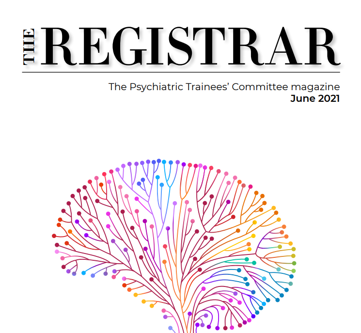 PsychSl's tweet photo. We're famous! Some excellent articles in the June @rcpsychTrainees magazine The Registrar. Amongst them is our update on PsychED Up this year. 

@ahmedhankir @alistaircannon 
https://t.co/pQ7ffQcKYC https://t.co/nNNg3F3jRc
