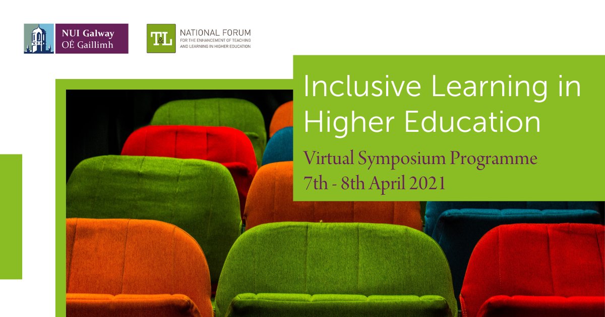 #InclusiveNUIGalway Captioned recordings from the Inclusive Learning in Higher Education Symposium 2021 along with a Padlet of resources from each session are available on the symposium webpage: nuigalway.ie/centre-excelle….
