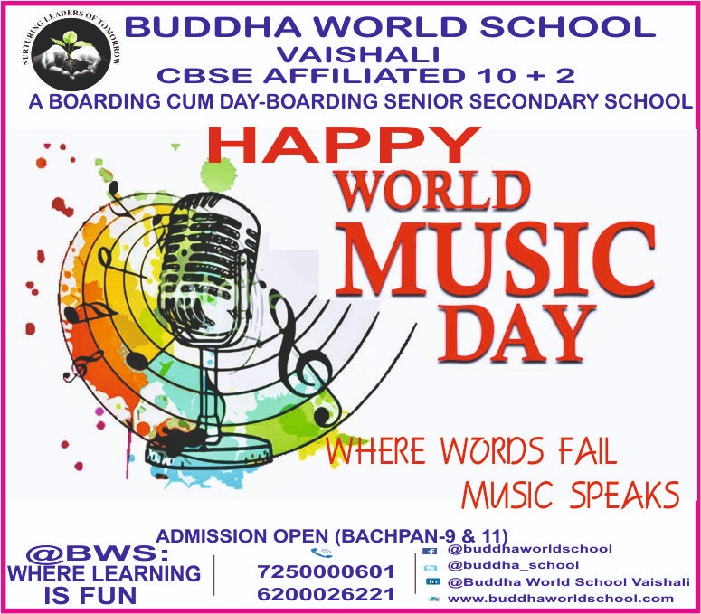 buddha_school's tweet photo. Happy World Music Day!!
#worldmusicday #music #worldmusic #musicislove #musicislife #musicistherapy #musicispeace #worldmusicday2021 #bws #wherelearningisfun @sarikamalhotra2 @Krish_Vaishali @RekhaRay16 @PriyaOjha29 @rajeshwaraj @PramodThakur786 https://t.co/uQsdlkjjdQ