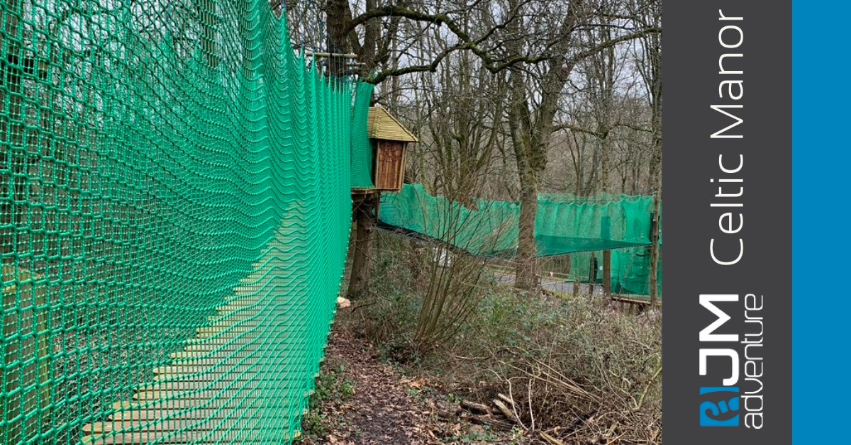 JMAdventure's tweet image. Have you been to @thecelticmanor and tried the awesome #netcourse we built there? This was a unique project for us and lots of fun to create. If you&apos;re staying there over the summer be sure to give it a go! 

View this and other projects here: jmadventure.com/news-and-views…

#treetops