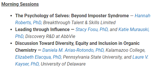 EWOC8's tweet photo. We're kicking off Day 2 of #EWOC2021 (Friday, June 25)
at 9 am EDT with some amazing workshops! #ImposterSyndrome #LeadingThroughInfluence #DEIinOrganicChemistry @ACSorganic #WomenInChemistry @StacyFosu @Dr_Dani_AR @beth_elacqua @laure_kayser https://t.co/2Ktz5cm0XS https://t.co/Vw78B8aJJG