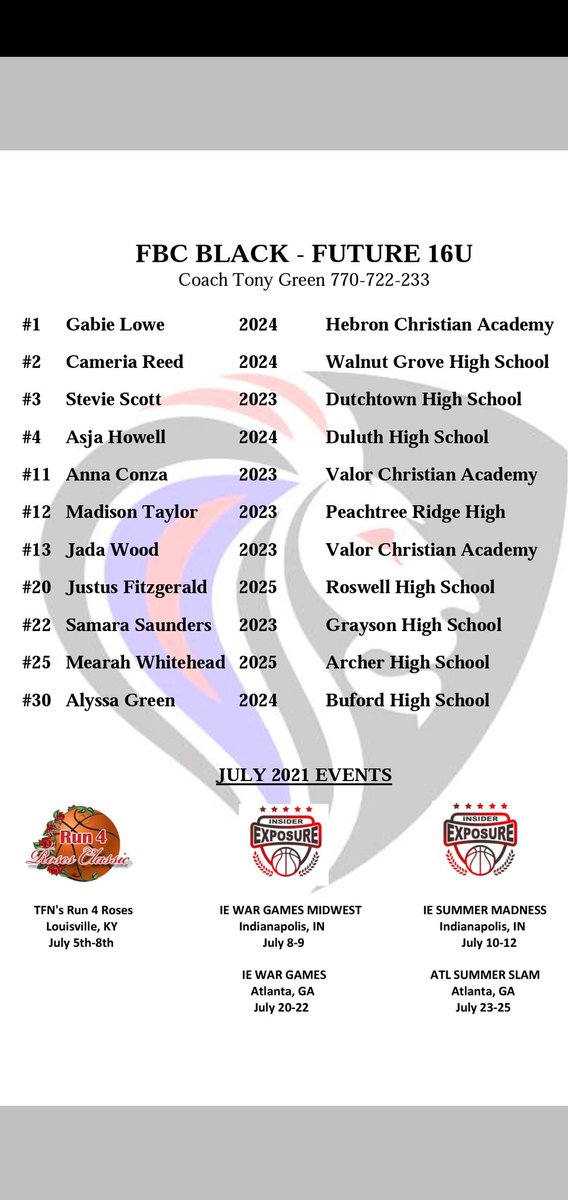 Coaches excited to share our schedule for the open live period. Lots of talent onboard!  We can’t wait to see you soon!! <a href="/coach_jgray/">@teamhunchonxtgen</a> <a href="/TFNsRun4Roses/">TFN's Run 4 Roses</a> <a href="/InsiderExposure/">InsiderExposure</a> #FBCSTRONG @