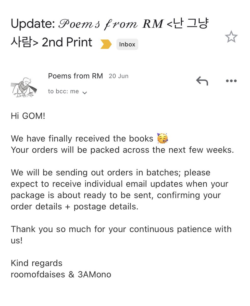 findmethings_'s tweet photo. #findingthings
poems from RM 2nd print has finished production and is currently undergoing quality check & packing process. GO shipping is expected to begin in the next few weeks :)
gift preview for this round of all pre-orders: mini metal bookmark! https://t.co/r1WXJWUvIs
