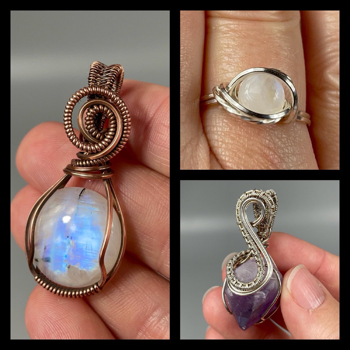 OldEarthMineral's tweet photo. New wire wrapped jewelry in our shop. https://t.co/kuHunFrYeC #wirewrappedjewelry #wirewrappedcrystals #crystaljewelry #crystals #wirewrappedstones #mineralspecimens https://t.co/Dag5cSpNLY