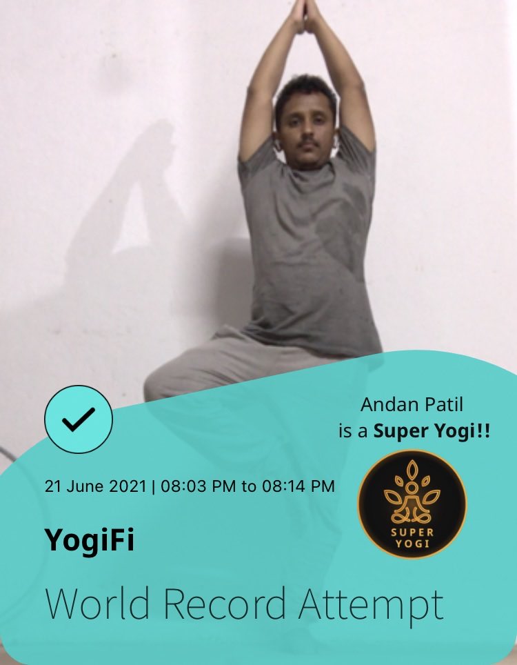 patilandan's tweet photo. Thank you for your participation. You helped us to get one step closer in creating a Virtual Yoga WORLD RECORD! Support us by tagging 3 of your Yogi friends. #YogiFiWorldRecord https://t.co/f2ANwzvjHW