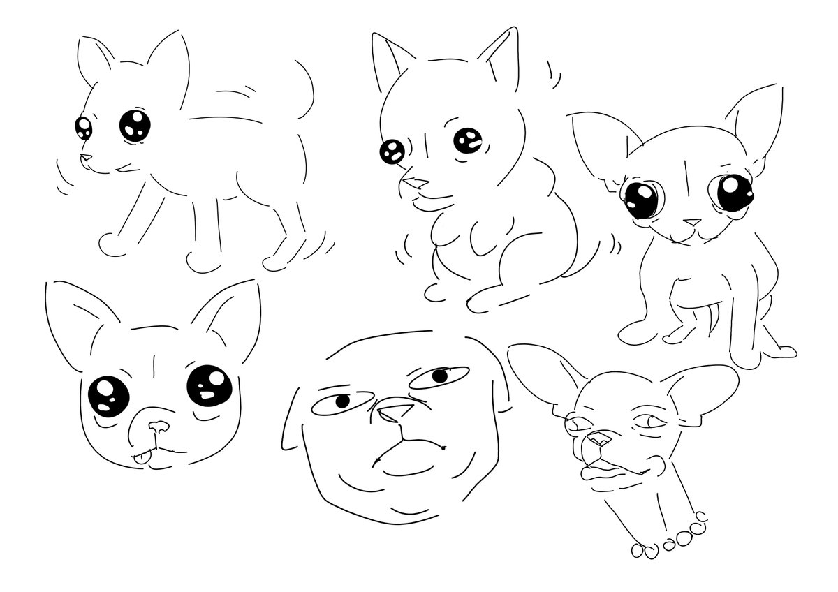 poorly drawn chihuahuas from memory 