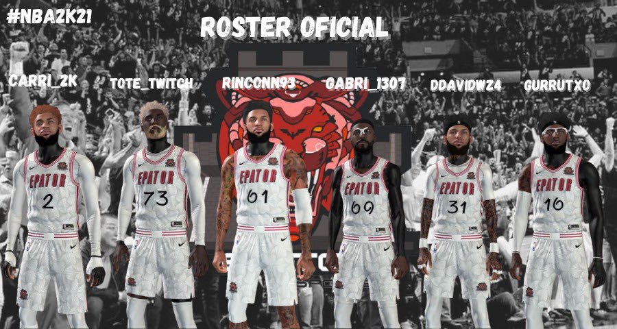 🙌🏼OS PRESENTAMOS A NUESTRO EQUIPO DE <a href="/NBA2K/">NBA 2K</a> PRO AM🙌🏻

TRAS LLEGAR A UN ACUERDO NOS REPRESENTAN A EPATOR EN ESTA SECCIÓN!!!!🏀🎮

ROSTER OFICIAL:
PG: @ddavidwz4
SG: @Gaabri__1307
SF: @Jfcarrion y @Simon16bg
PF:  <a href="/ToteTwitch/">ToTe_Twitch</a> 
C: @Rinconn93

#VamosEpator🔴⚫️🟣🔵