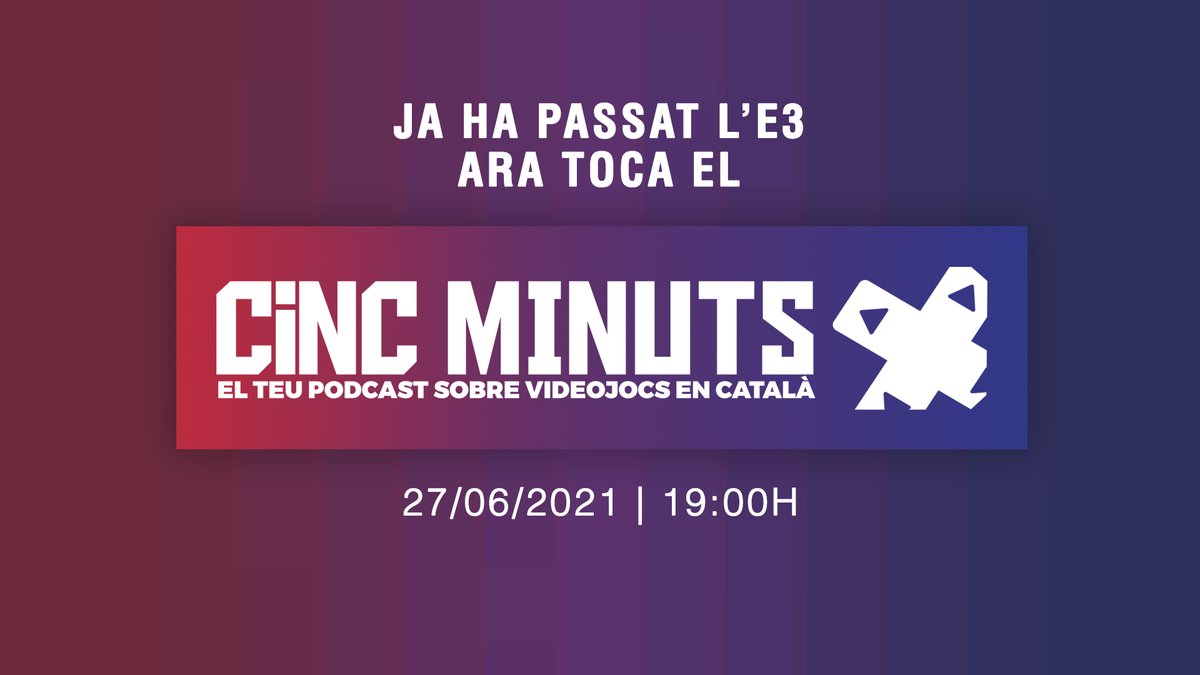 Gaming_catala's tweet photo. 📢 Ja som a juny i toca encarar el penúltim capítol de la temporada del #5minutsmés, el #podcast #encatalà sobre #videojocs.

Aquest diumenge 27 de juny a les 19:00 h en directe a:
👉 https://t.co/JY9eTzgXFw

Durant la setmana us anirem informant de les novetats que portarà. https://t.co/LtTAZrS8Np