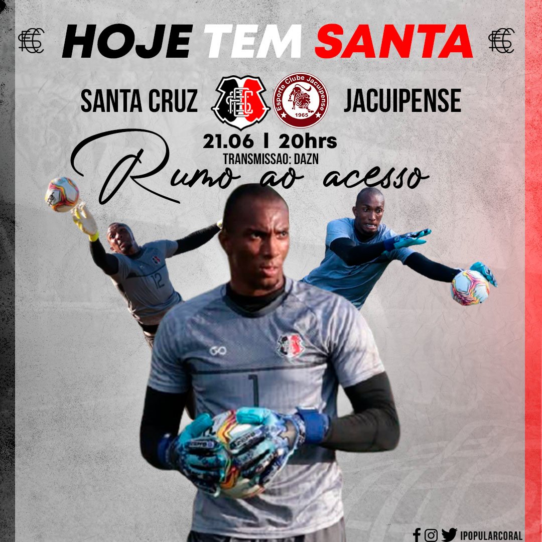 Hoje tem Santa!

Às 20h o Tricolor enfrentará a equipe do Jacuipense pela 4a rodada da Série C. Vamos pra cima!

#AvanteSanta
#FiscalizarColaborarIncluir