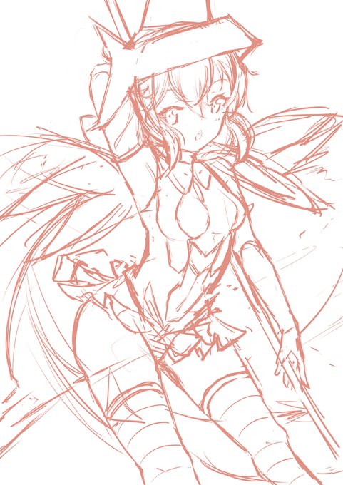 シンフォギア の暁切歌ちゃんラフ
めちゃくちゃ久しぶりに描きましたー 