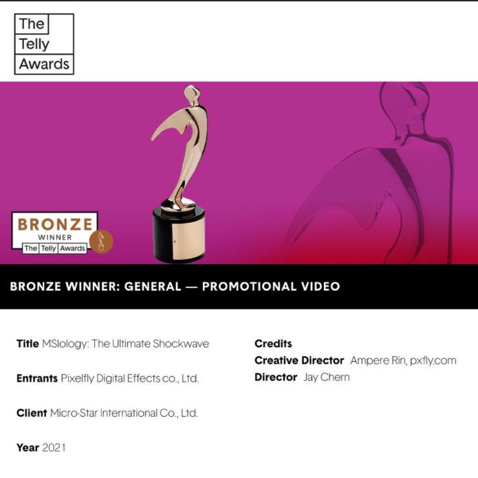 AndrewGcomposer's tweet photo. The MSI UltimateShockwave video I composed music for won a Telly Award! Big thanks to director Jay Chern #composer #msi2020 #msi #ultimateshockwave #tellyawards #tellyawards2021 https://t.co/oQyq5jd6si