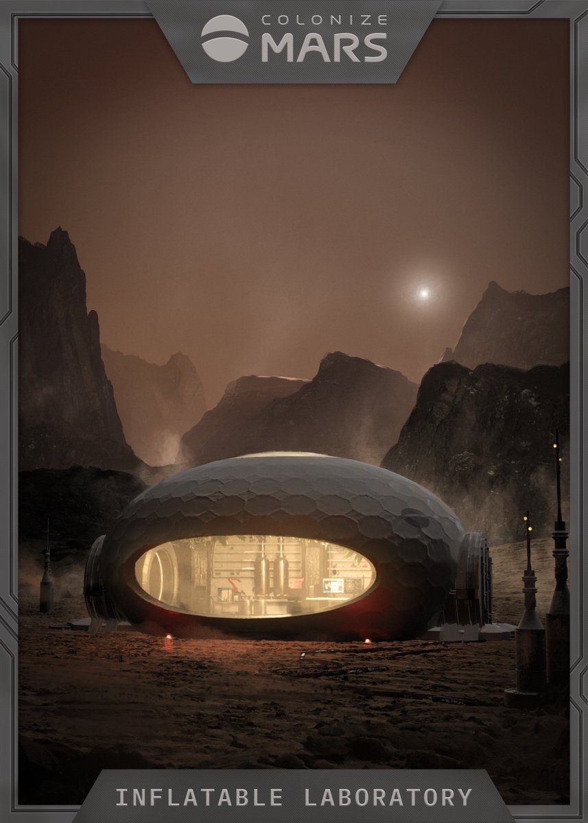 Happy Monday everyone! Here is another preview of Mission Two card artwork.

The inflatable laboratory includes equipment for scientific experiments, repairs, and life support systems. This is the "uncommon" variation.