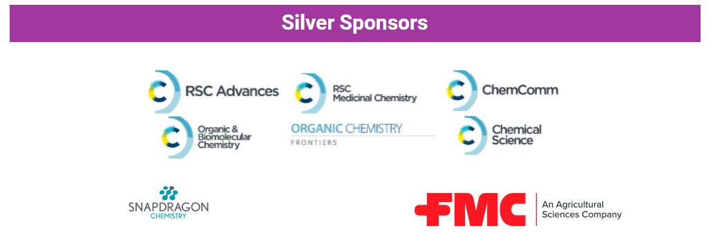 EWOC (@ewoc8) on Twitter photo We want to acknowledge our #silver sponsors for this week's #EWOC2021 conference! <a href="/RoySocChem/">Royal Society of Chemistry</a> <a href="/RSCAdvances/">RSC Advances</a> <a href="/ChemCommun/">Chemical Communications</a> <a href="/ChemicalScience/">Chemical Science</a> <a href="/OrgBiomolChem/">OBC</a> <a href="/OrgChemFront/">OrgChemFront</a> <a href="/rsc_medchem/">RSC Medicinal Chemistry</a> <a href="/SnapdragonChem/">SnapdragonChem</a> <a href="/FMCAgUS/">FMC Ag US</a> We want to acknowledge our #silver sponsors for this week's #EWOC2021 conference! <a href="/RoySocChem/">Royal Society of Chemistry</a> <a href="/RSCAdvances/">RSC Advances</a> <a href="/ChemCommun/">Chemical Communications</a> <a href="/ChemicalScience/">Chemical Science</a> <a href="/OrgBiomolChem/">OBC</a> <a href="/OrgChemFront/">OrgChemFront</a> <a href="/rsc_medchem/">RSC Medicinal Chemistry</a> <a href="/SnapdragonChem/">SnapdragonChem</a> <a href="/FMCAgUS/">FMC Ag US</a>