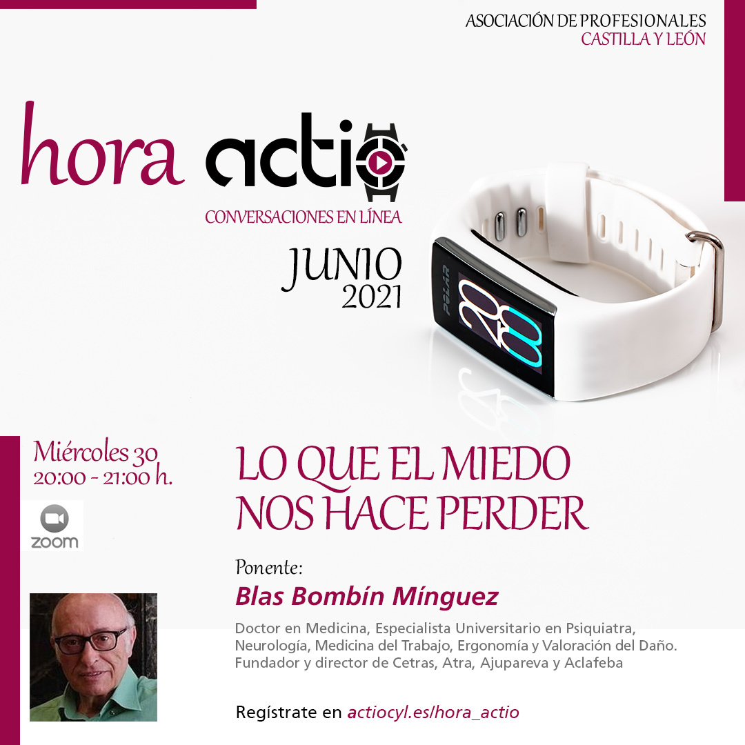 Las #fobias, la pandemia, las secuelas que nos está dejando. Contamos en este mes en #horaactio con un ponente que es todo un referente en este ámbito, el Doctor Blas Bombín, Doctor en Medicina, especialista en Psiquiatría y Neurología. Registro: actiocyl.es/hora_actio/
#ayudar