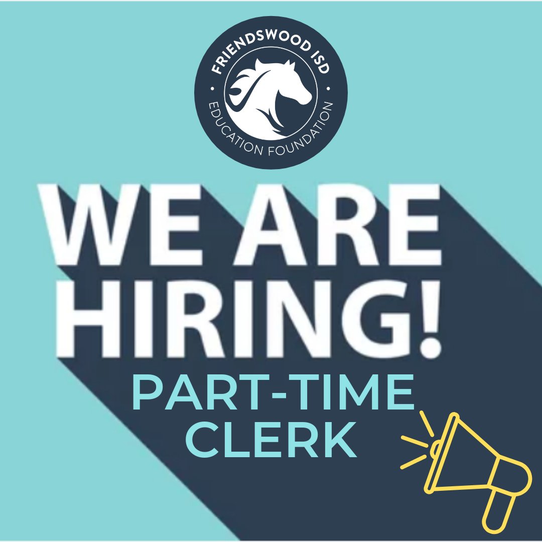 FISDEdFd's tweet photo. 📣 NOW HIRING 📣 We are thrilled to announce we are hiring a Part-Time Clerk to help continue moving our mission forward for FISD students and teachers. Please share to spread the word!

Job Description: https://t.co/6v0JwDU43Q
FISD Application Portal: https://t.co/KUTtn2hx7i https://t.co/MbaClhuqbA