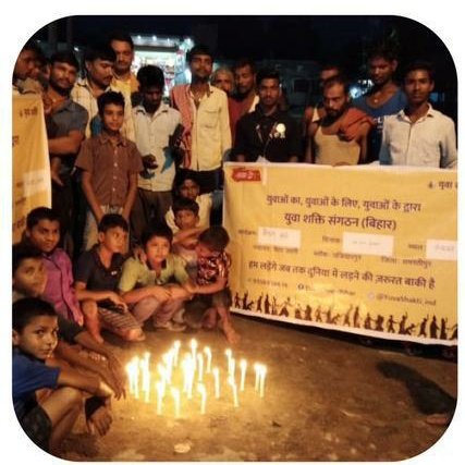 AAPVed's tweet photo. #YuvaShakti members paid respect to those who lost their lives due to #COVID19 at a candlelight vigil. #YuvaShakti will continue to ask for #JawabDo #UttaraNeedi to hold elected representatives accountable @YuvaShakti_ind https://t.co/3Bgc9cI6C3