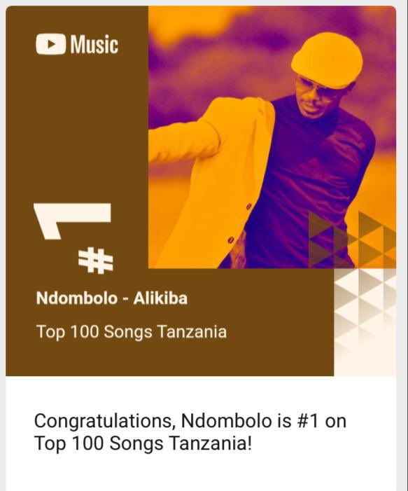 Alikiba S Tweet Ndombolo Number One Song In The Country Youtube Top 100 Trendsmap