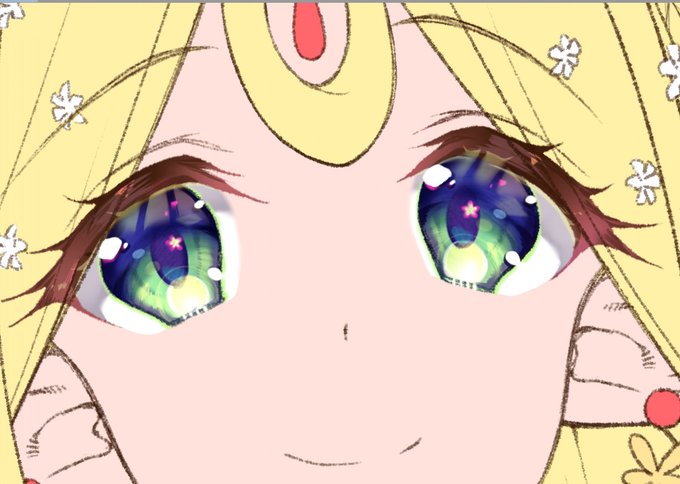 おめめ塗れたよ 