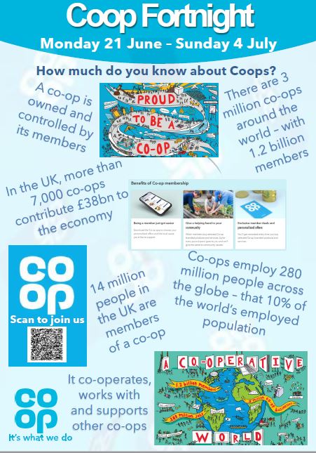 This years #coopfortnight theme is #joinacoop so if you're not already a member why not join up, there are some great reasons to such as supporting your local community.  If you are, encourage friends and family to sign up too.  #itswhatwedo