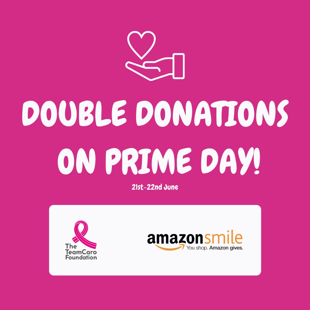 If you are an Amazon Prime member, there are Prime Day deals currently going on from 21st-22nd June.

Please do shop with Amazon Smile via smile.amazon.co.uk, by choosing our charity 'The TeamCaro Foundation', we will receive DOUBLE donations (2%) at no extra cost to you.