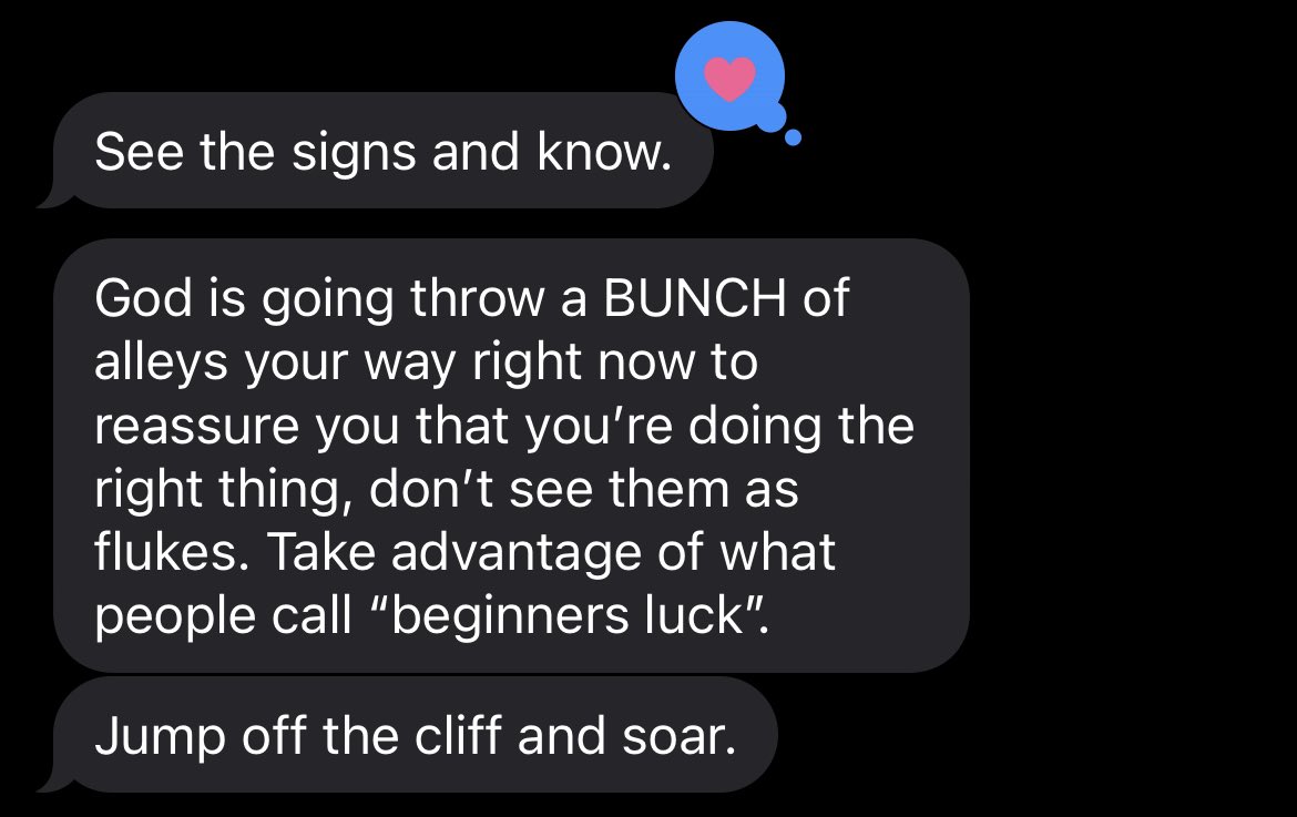 SkylarMarshai's tweet image. Dropping this reminder from my amazing friend @MichaelOloyede_ that helped carry me through a lot of the anxiety I felt around leaving. In case anyone else could use it. Jump off the cliff and soar.