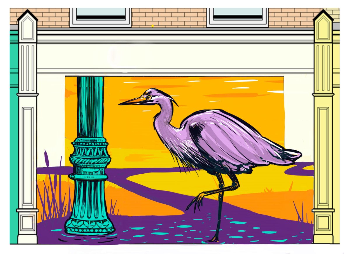 We are pleased to announce the winner of the substation artwork poll: The River! Many of you pointed out that Herne is likely to be a derivation of "heron" &amp; the inclusion of the lost Effra River gave it an extra edge over the other designs. Painting will begin soon 🖌️ #HerneHill