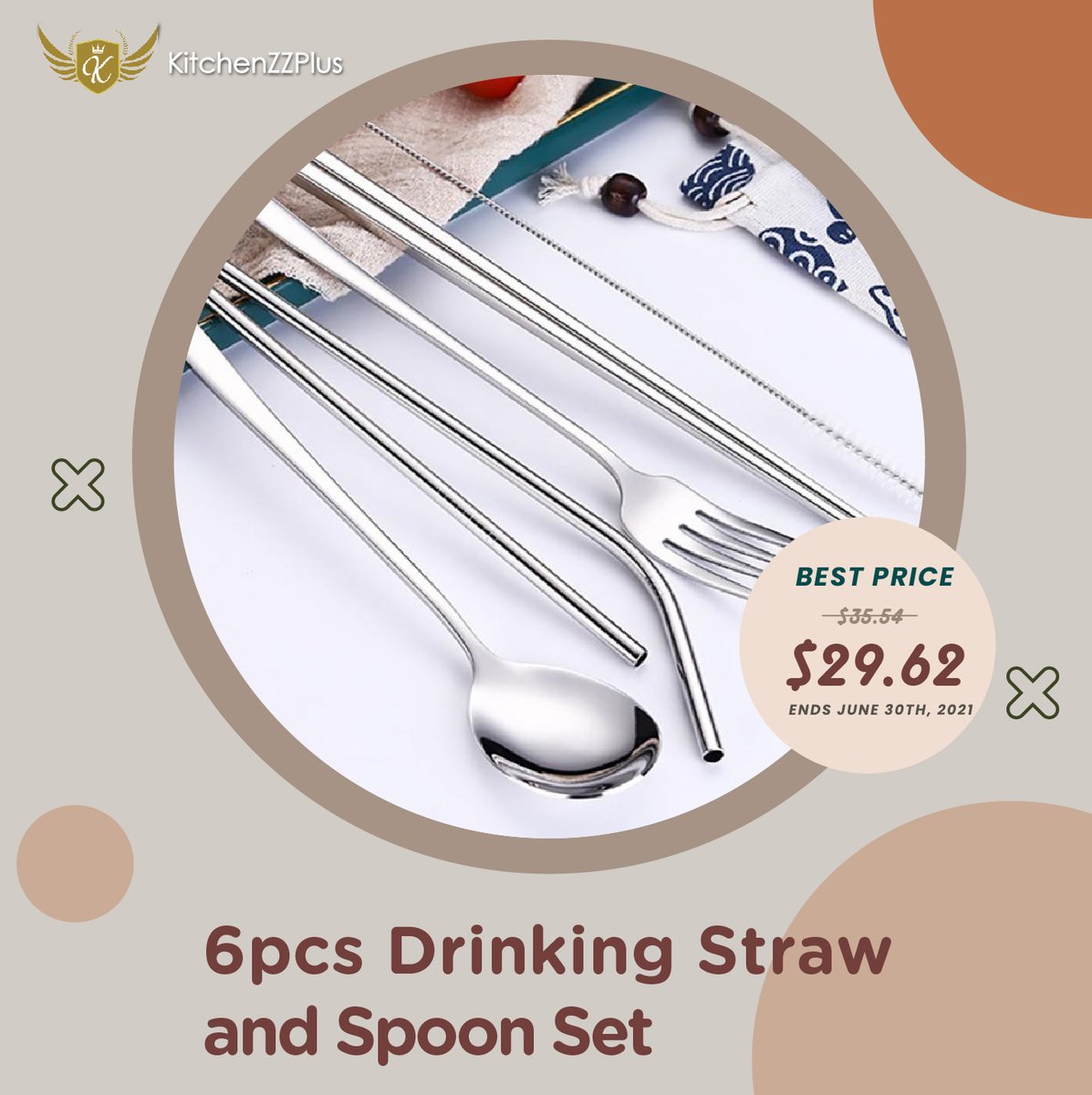 Reduce waste in STYLE! 🎋
A stylish Stainless Steel utensil kit is all you need to help protect the planet from plastic pollution! 🌱

🌍 Be in Style while saving the world. Be trendy while you help in your own way.

➡️ Claim yours now: bit.ly/Straw-spoon-set