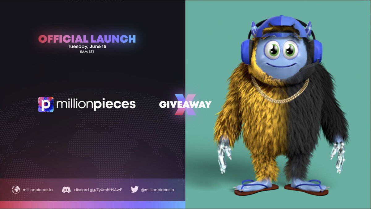 We’re excited to announce a collaboration with @millionpiecesio for a giveaway to our Super Yeti Holders! 

To enter for your chance to win a piece:

(1) Follow <a href="/super_yeti/">SuperYeti</a> &amp; @MillionPiecesio

(2) Tag a friend in the comments

(3) RT

(4) Join: discord.gg/JCFxFGhyQw