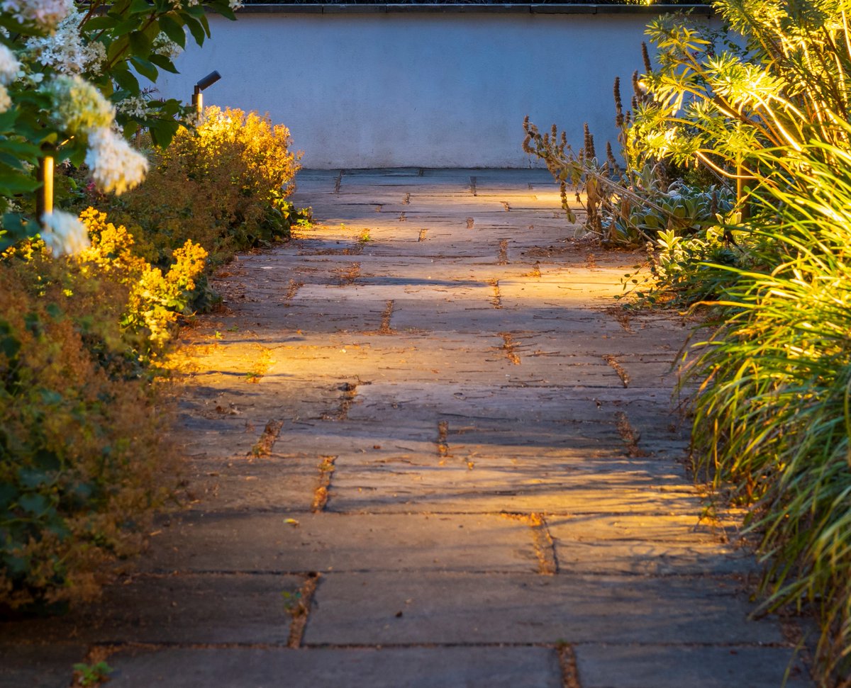 MoonlightDes's tweet image. Border lights are the ideal fitting to illuminate paths when these are framed by underplanting. These fittings have the right height to create a soft pool of light without glare thanks to a flat lens that directs the light to the ground.
Photo by @joanna_kossak 
#pathlighting