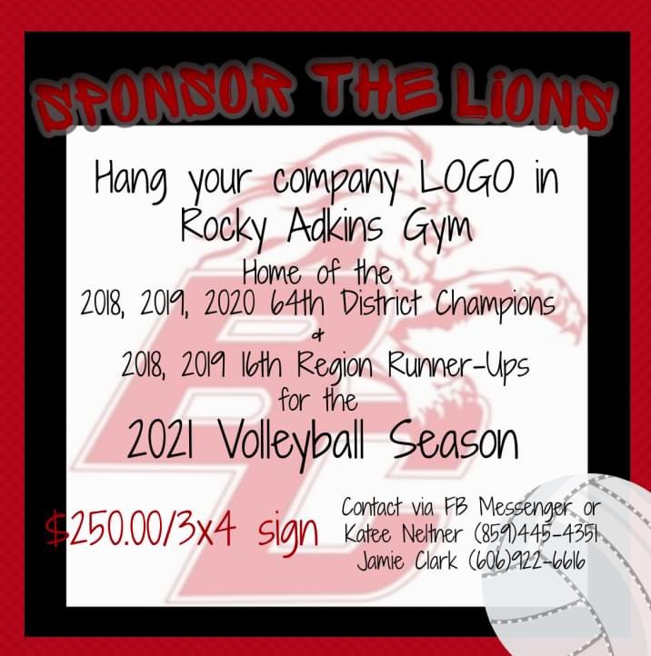 Sponsor our 2021 Season! 🏐🦁