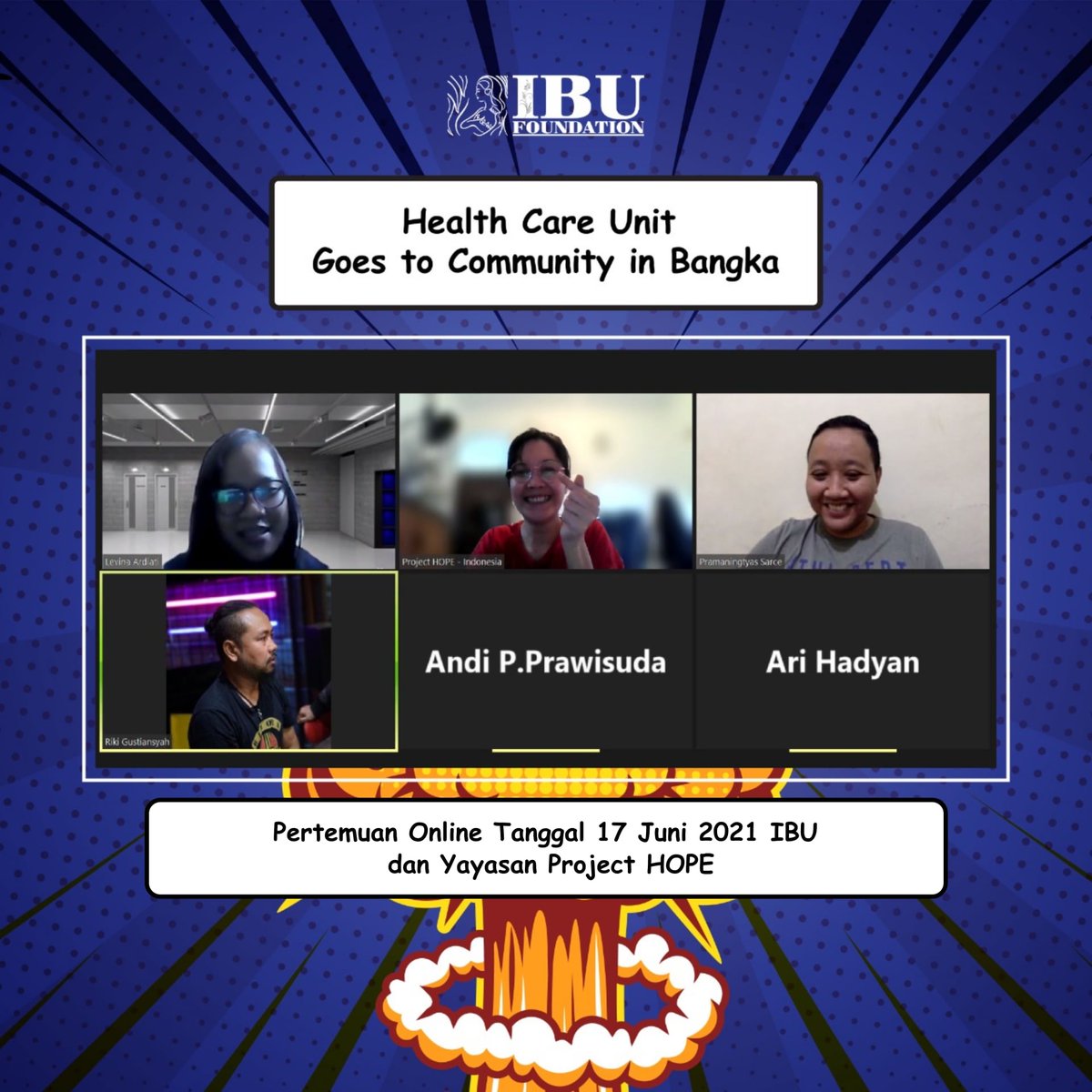 Malaam sobat IBU semuanyaa... MinBu mau kabar kabar sedikit niihh....
.
Jadii tanggal 17 Juni lalu, IBU dan Yayasan Project HOPE meeting untuk bahasa tentang Health Care Unit Goes to Bangka.
.
Stay Tune untuk tau keseruan MinBu dan tim yaa..
.
#sharecare
#healthcare