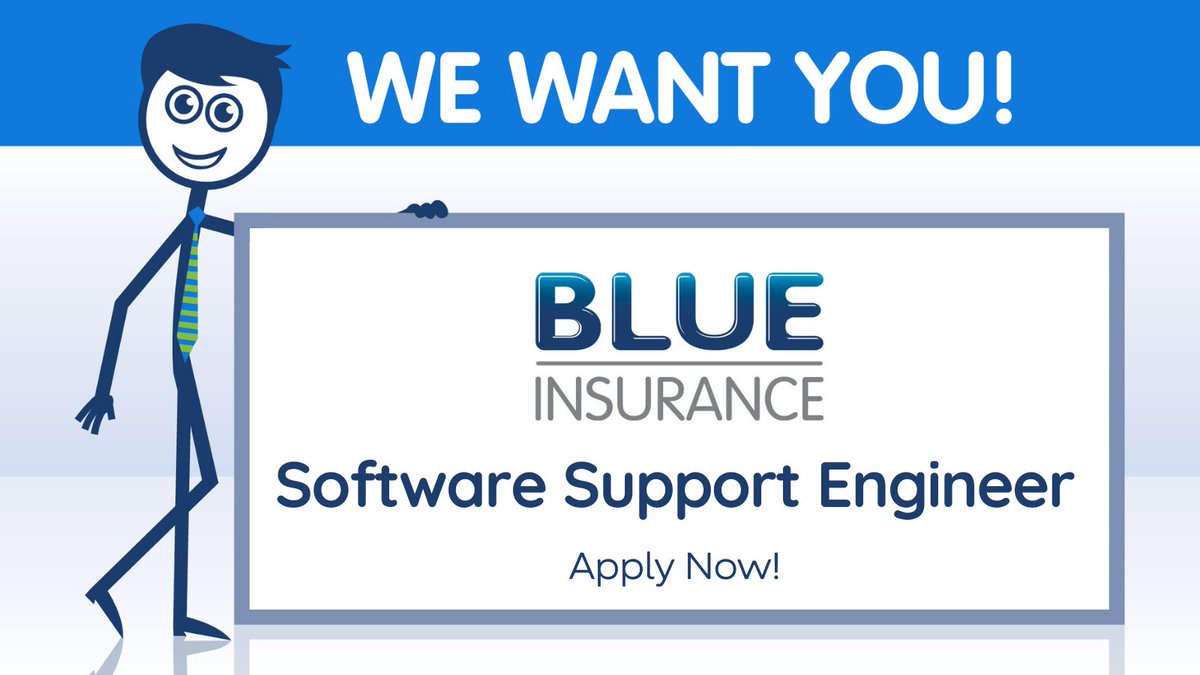 We are looking for a Software Support Engineer!
To find out more and how to apply, click here - blueinsurance.ie/careers/softwa…
#job #hiring #softwareengineer #JobVacancy