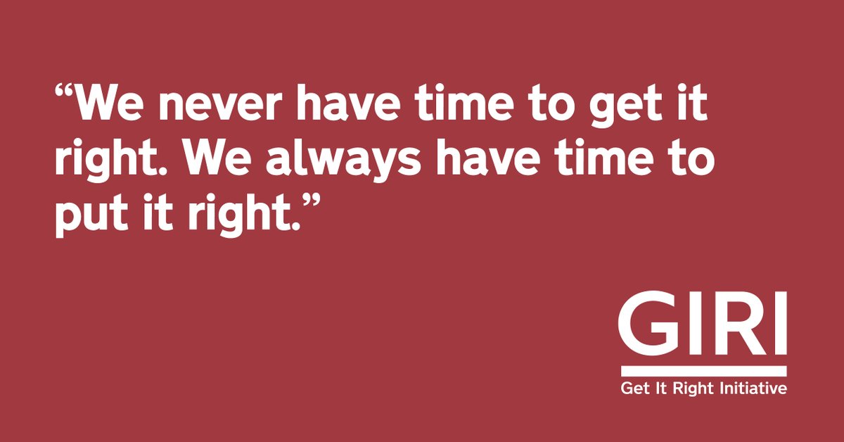 At GIRI we think it is time to change the construction industry's approach to error from 'put it right' to getting it right first time. Find out more about our work and how you can participate: getitright.uk.com