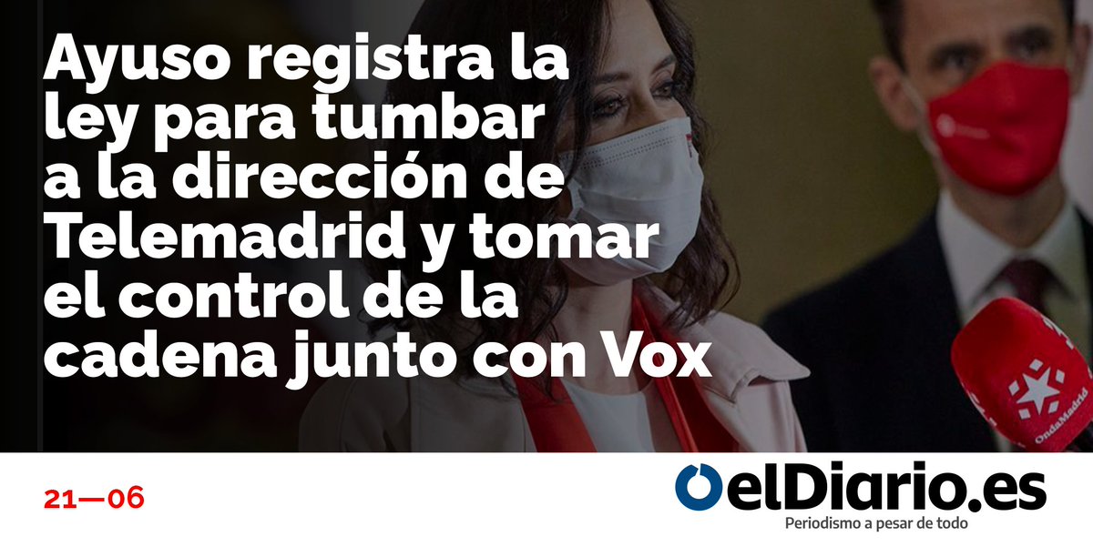 CS_Madrid's tweet photo. 🤔 Libertad... Para controlar Telemadrid junto a la extrema derecha.

📺 Hasta ahora, el órgano de dirección de @telemadrid era elegido por la @asambleamadrid y profesionales del sector.

⛔️ Con la nueva Ley, PP y Vox elegirán al 100% de los altos cargos.
https://t.co/RDOUcfxDbD https://t.co/fPeu394vWa