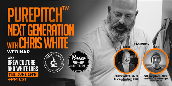 NEW WEBINAR - PurePitch™ Next Gen w/ Chris White // 💻🍺

Join us on Tues Jun29 at 4p EST for the next instalment of our live educational webinar series where we’ll be chatting w/ Chris White, Founder, President &amp; CEO of <a href="/whitelabs/">White Labs</a>.  

Register Now: zoom.us/webinar/regist…