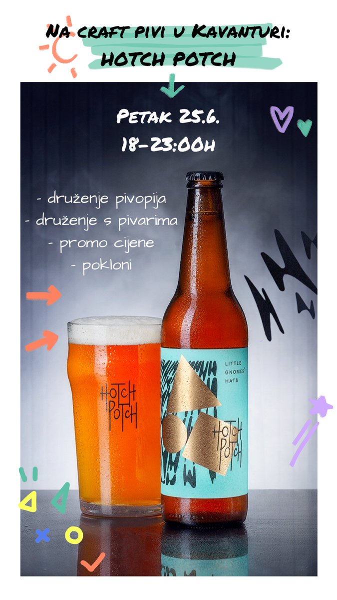 kavantura's tweet photo. Za petak imamo planirano druženje s ekipom iz @HotchPotch_brew 🍻 Bit će pive, bit će poklona, pa si isplaniraj doći 🍺 #pivantura https://t.co/BgrXBzyg51