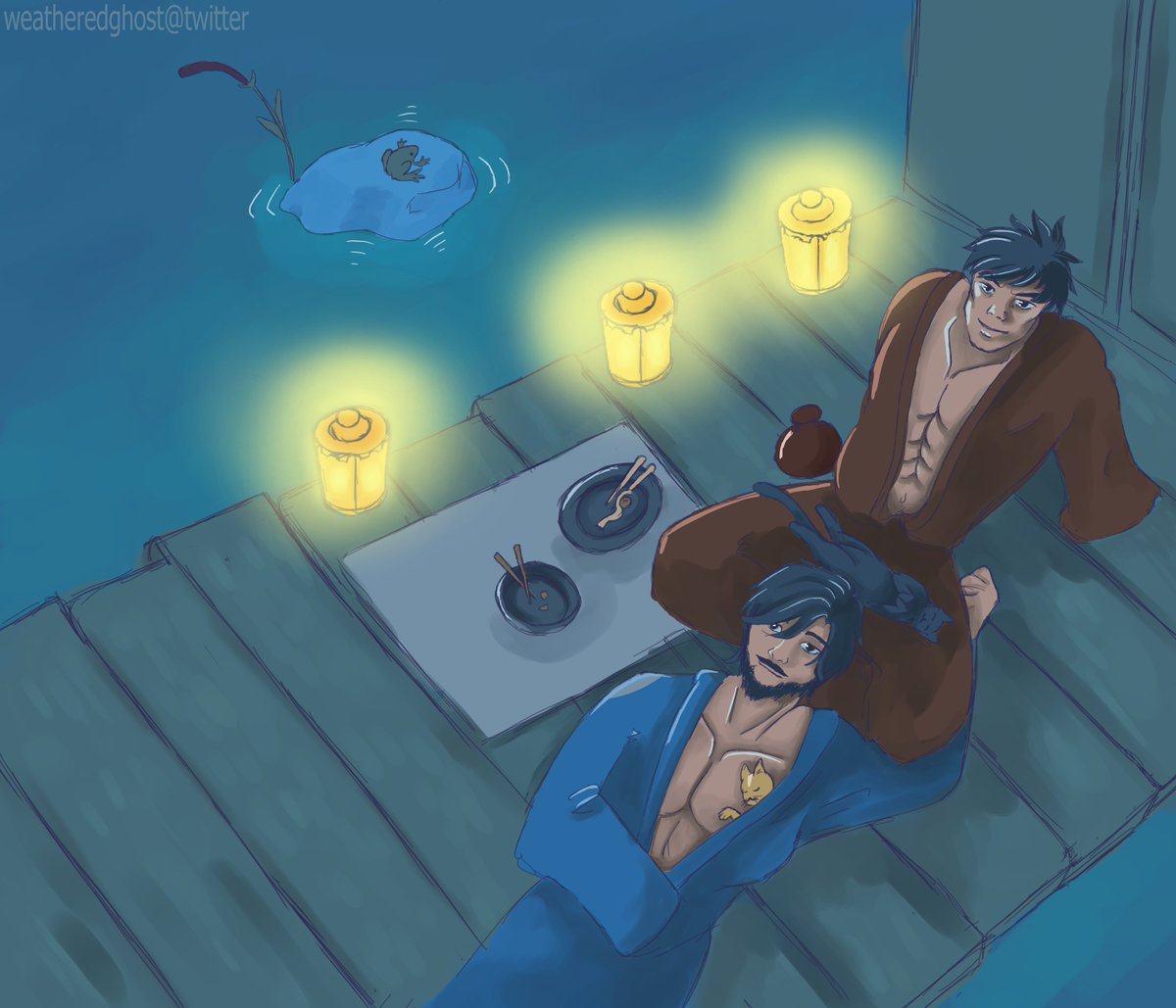 weatheredghost's tweet photo. Have some extremely soft Smiley Yanxiao and Jiangxue. I couldn't find a ship name for them and that's kind of a bummer. Drawn for the domesticity flash exchange on AO3. #GenshinImpact #原神 https://t.co/DRrRxAH7YC