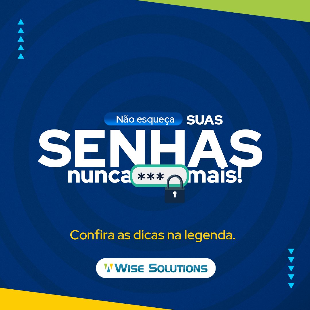 WiseShopBrasil's tweet photo. 👉 Utilize um gerenciador de senhas: esses aplicativos podem estar conectados em vários dispositivos diferentes para  te lembrar as senhas e permitir um login automático.
👉 Crie um código secreto: você pode selecionar uma frase comum e ir substituindo algumas letras por números. https://t.co/JFPmt2mBX3