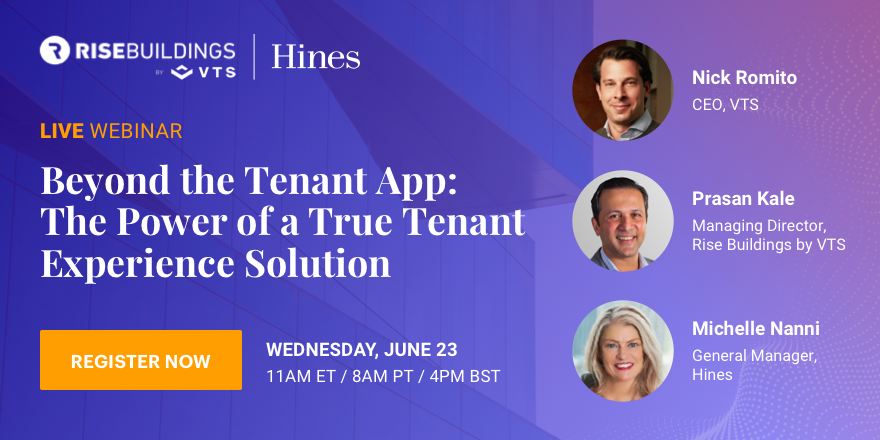 WeAreVTS's tweet photo. Measuring &amp; improving tenant experience is the secret to success in today’s renewal economy. Join execs from VTS, @RiseBuildings &amp; @Hines to learn what functionality is essential in a #tenex solution to retain high-value occupants.

Register now: https://t.co/8rG7rk4dRX https://t.co/hRP93pplyN