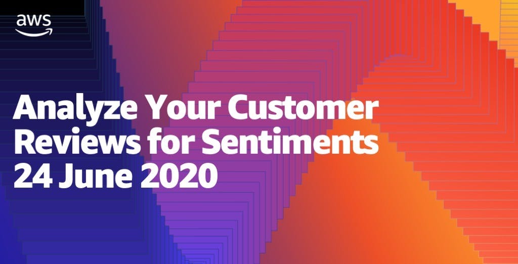 twoxey's tweet photo. Are you getting the maximum value from your customer reviews? Learn how you can use @AWScloud AI/ML services to extract valuable insights. Register now and join our lunchtime seminar. https://t.co/wQPdPahKWK https://t.co/cypfLNjF98