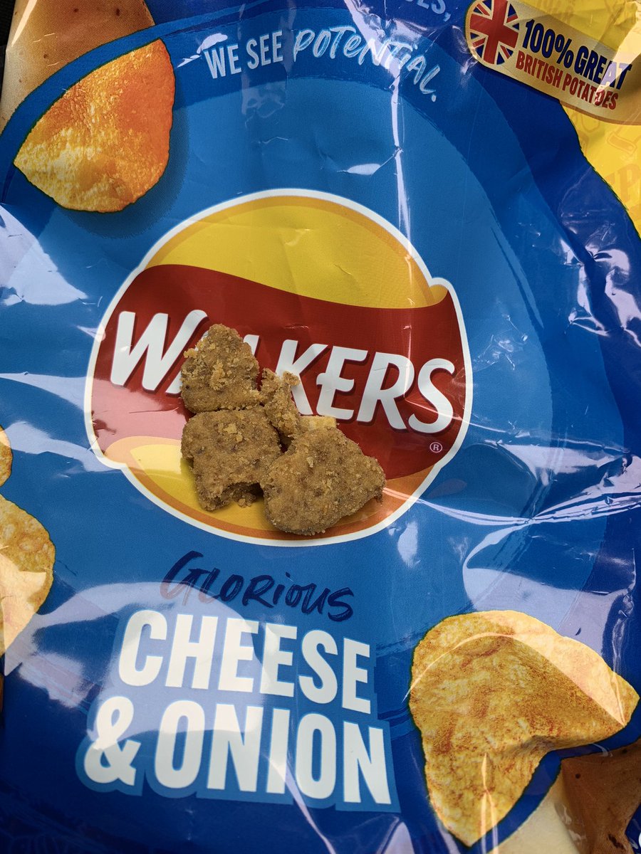 C4WFY's tweet photo. @walkers_crisps please tell me it was ok to eat the crisps before discovering all this in the bottom of the bag ?? Absolutely gross but half the packet is gone before we realised ??!! 🤮 can you explain what it is ?? 😞 https://t.co/i4wl52u308